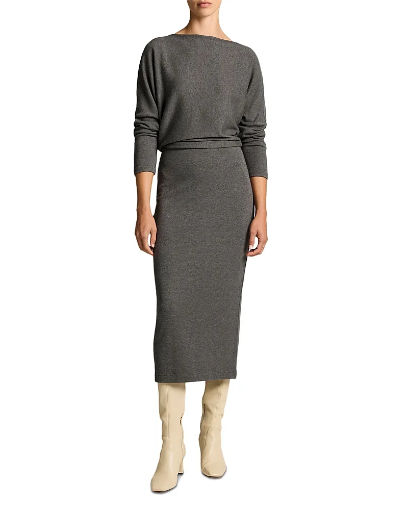 Cozy Off Shoulder Midi Dress by Vince