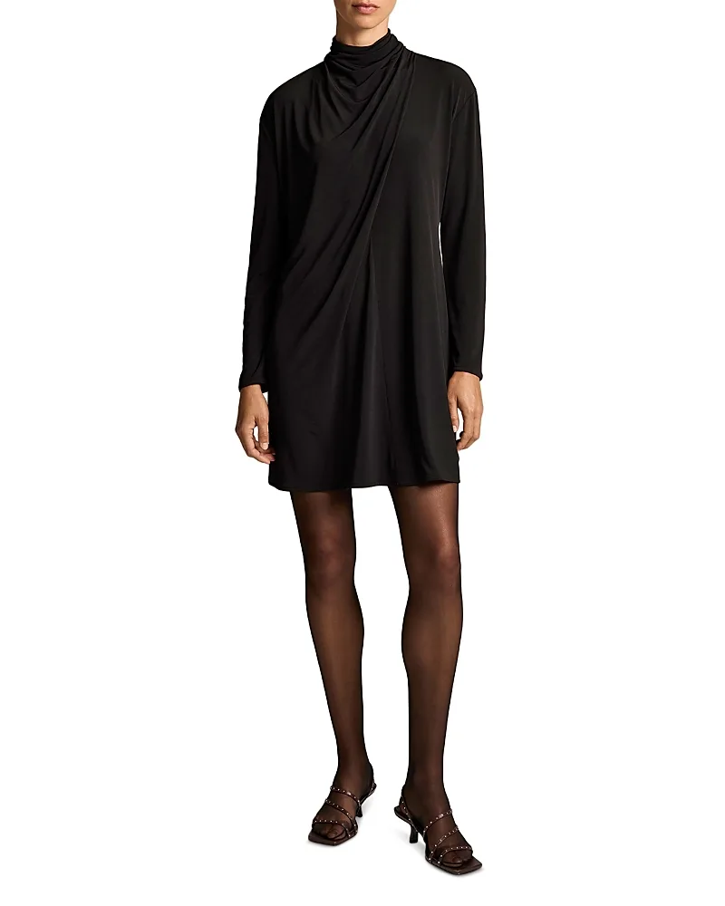 Draped High Neck Mini Dress by Vince