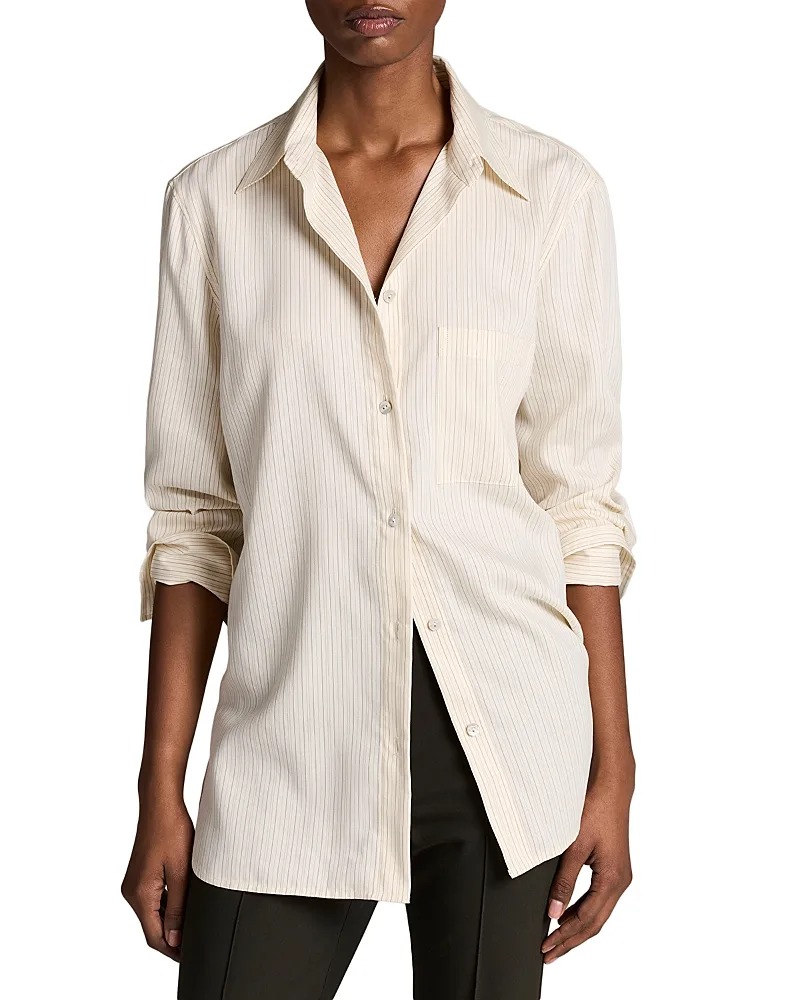 Striped Long Sleeve Shirt by Vince