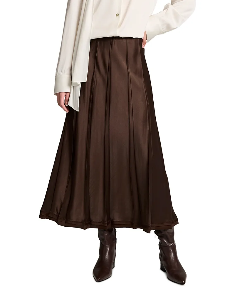 Creased Pleated Skirt by Vince