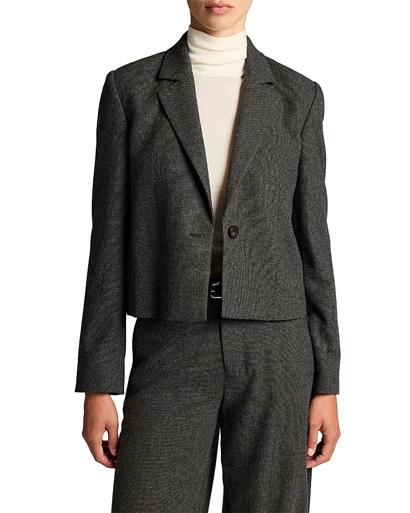 Printed Cropped Blazer
