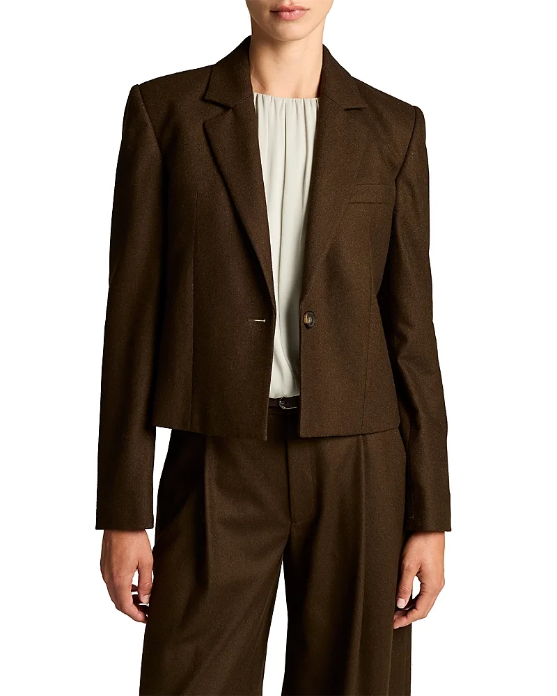 Wool Blend Soft Flannel Blazer by Vince