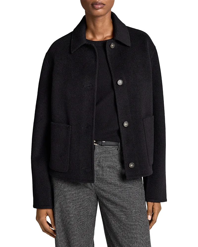 Cash Wool & Cashmere Blend Button Front Jacket by Vince