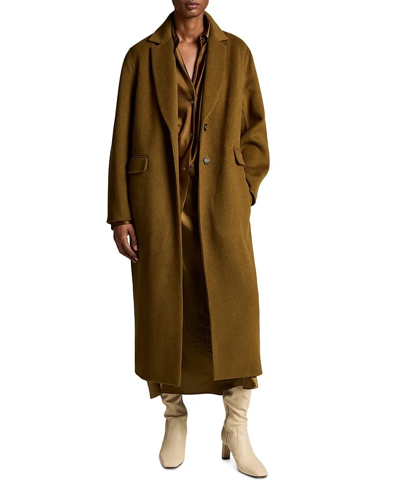 Wool & Cashmere Single Breasted Classic Coat by Vince