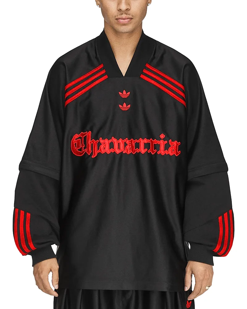 Adidas x Willy Chavarria Dazzle Graphic V Neck Jersey by adidas