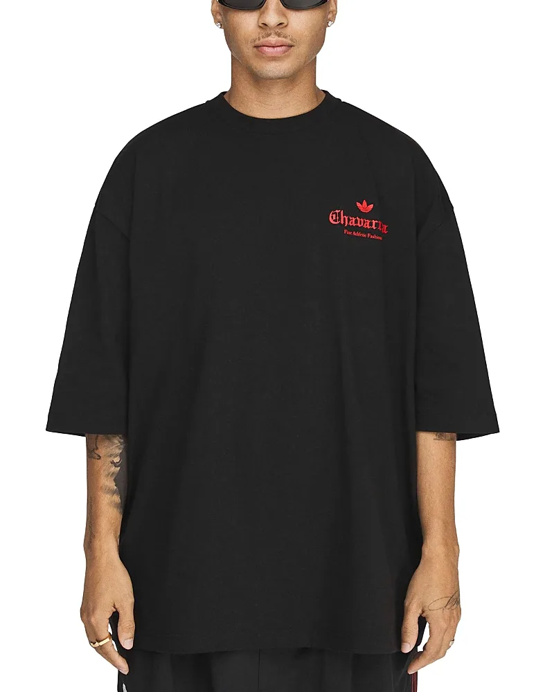Adidas x Willy Chavarria Dark Rose Cotton Graphic Tee by adidas
