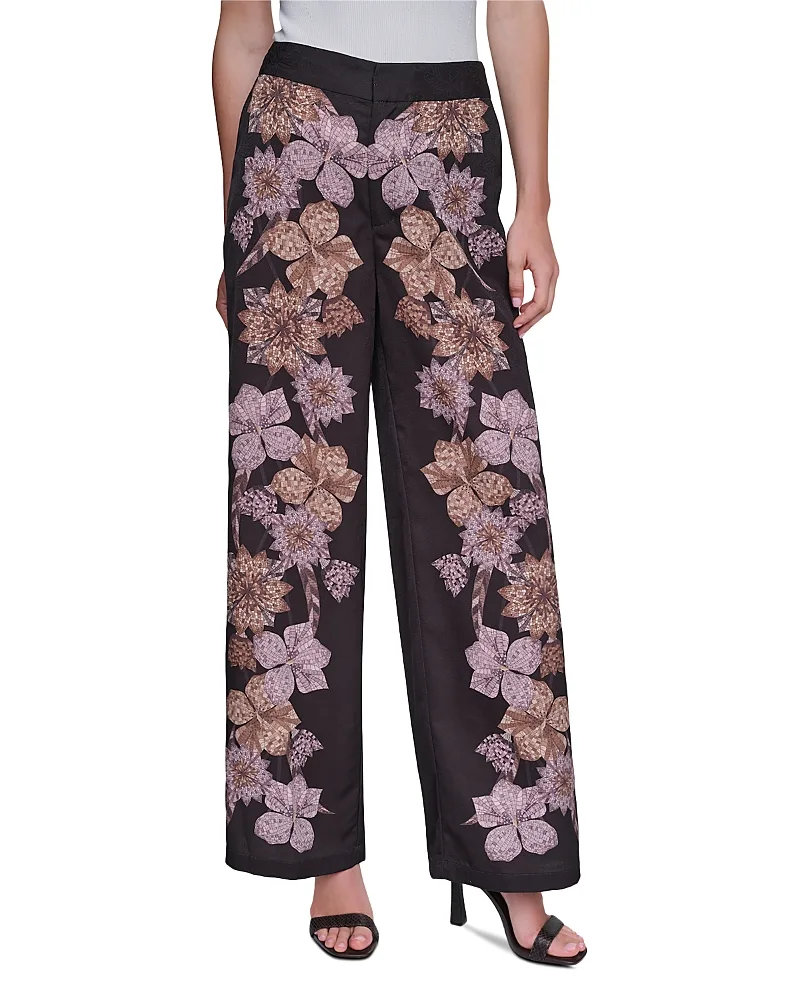 Placed Print Relaxed Fit Pants