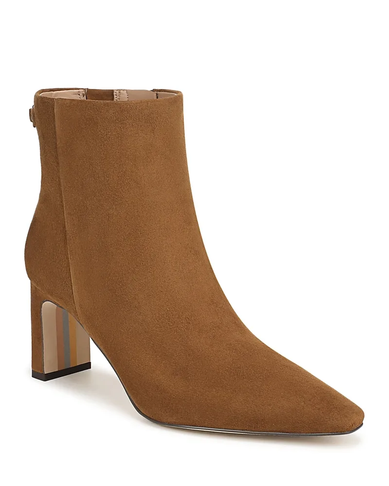 Saige Pointed Toe Mid Heel Ankle Booties by Sam Edelman