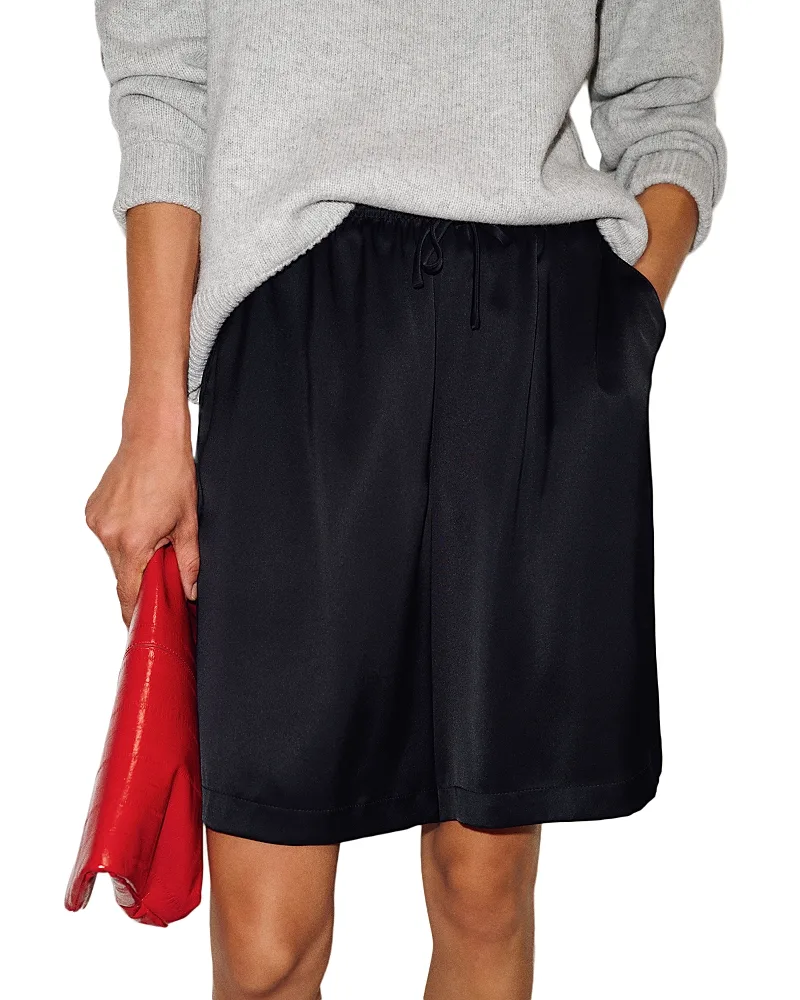 Sandy Satin Drawstring Shorts by Reformation