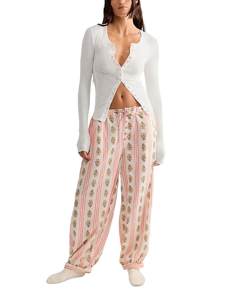 On Repeat Drawstring Cuffed Pajama Pants by Free People