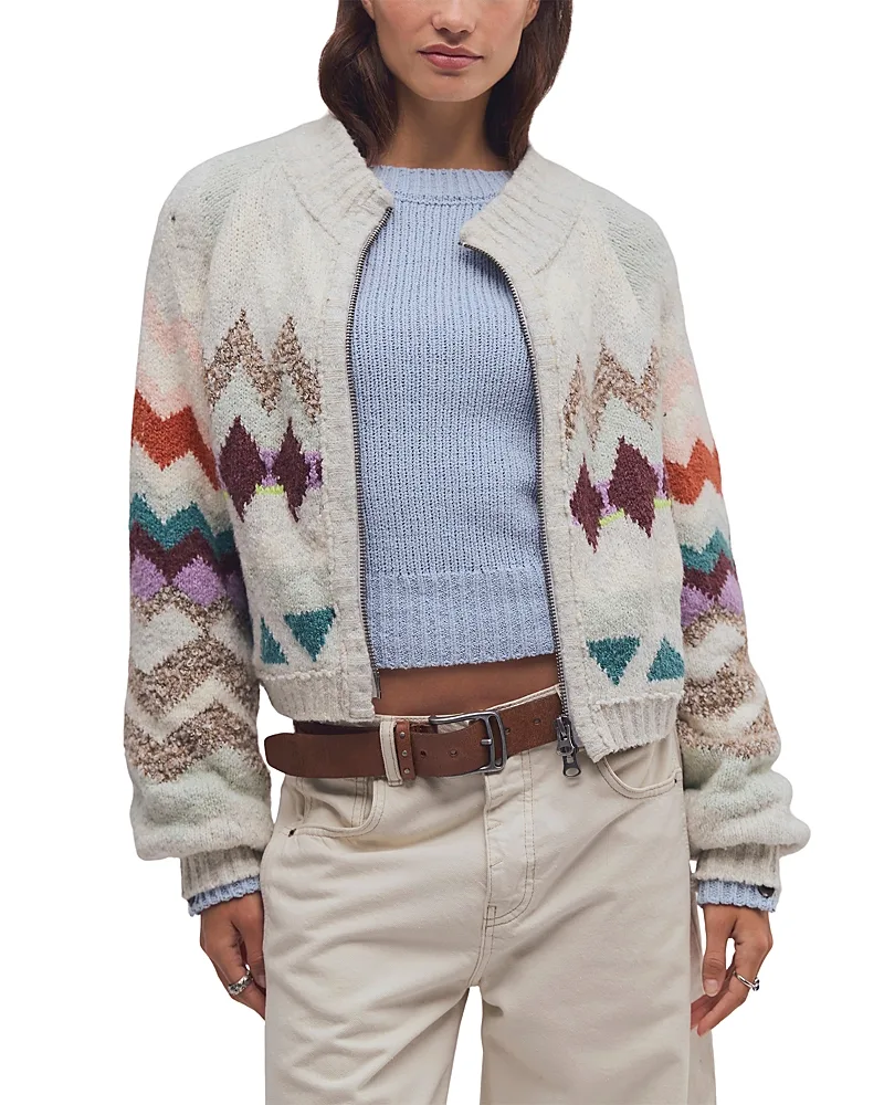 Sundazed Mock Neck Cardigan Sweater by Free People