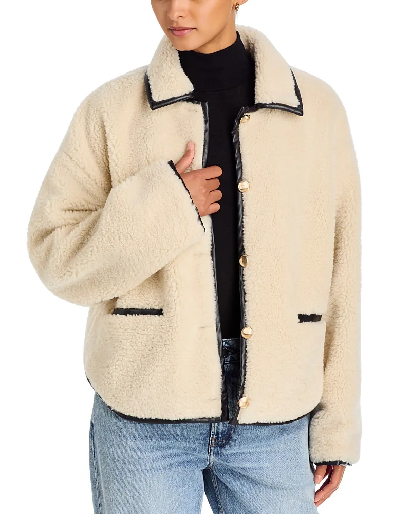Lyndon Long Sleeve Sherpa Button Down Jacket by A.ren