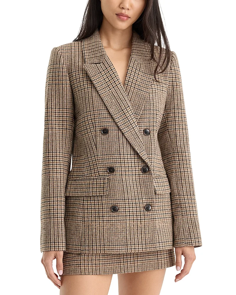 The Double Breasted Plaid Blazer by GOOD AMERICAN