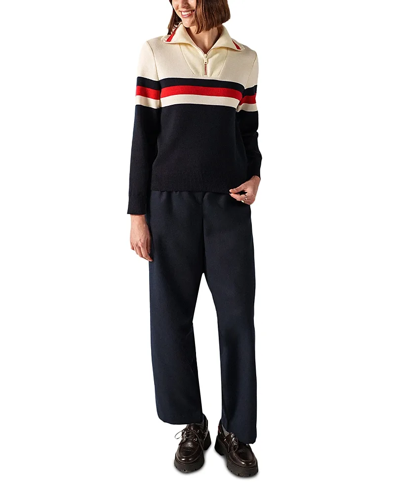 Les Arcs Quarter Zip Wool Sweater by Saint James