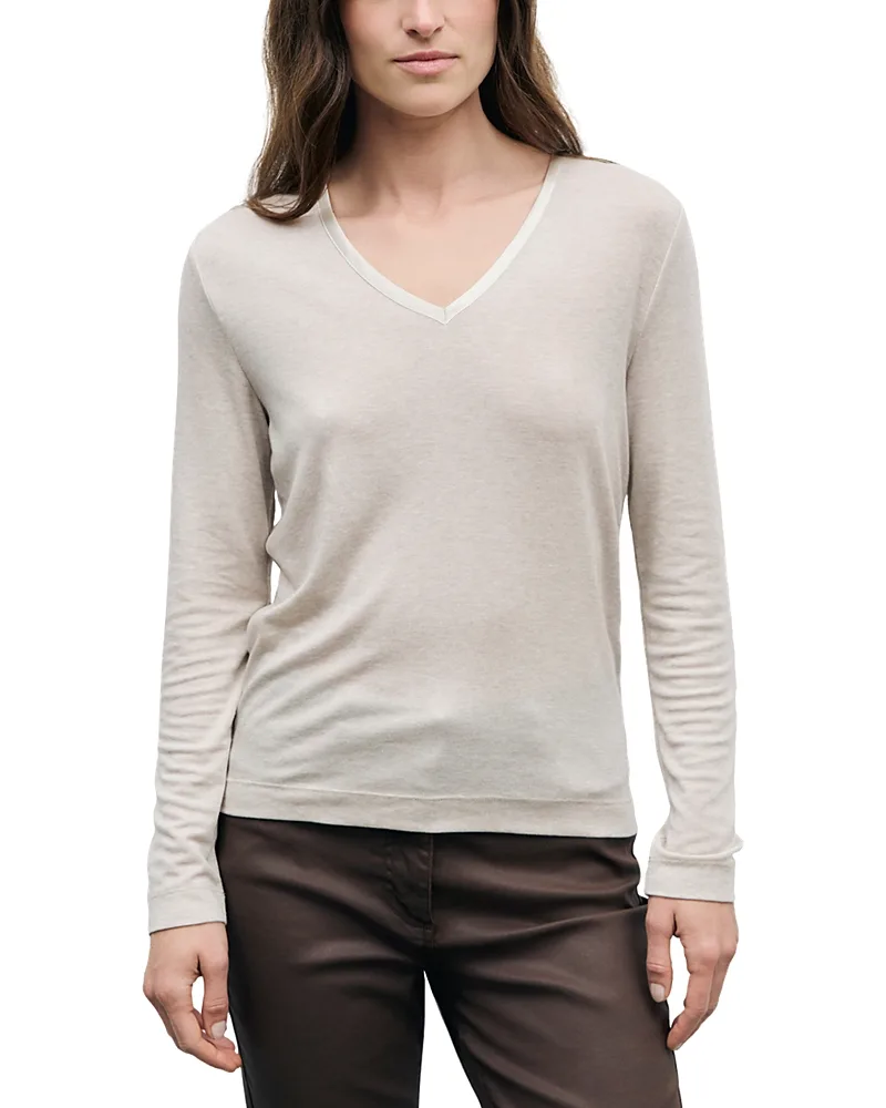 Belen Long Sleeve Semi Sheer Tee by Gerard Darel