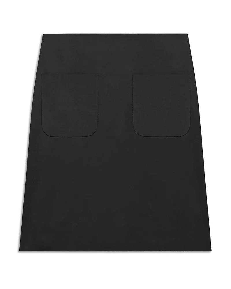 Satin Two Pocket Pencil Skirt by Courreges