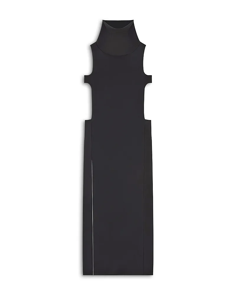 Crepe High Collar Long Dress by Courreges