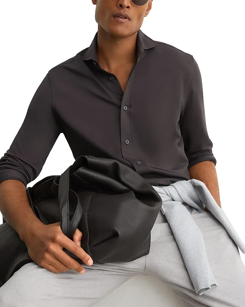 Monaco Stretch Jersey Slim Fit Shirt by Reiss