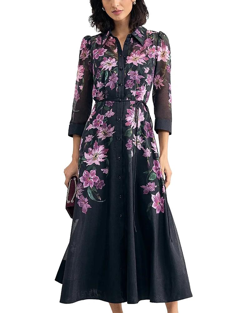 Anabelle Printed Midi Shirt Dress by Phase Eight
