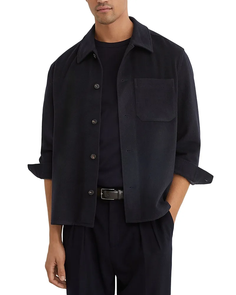 Collin Point Collar Brushed Pocket Overshirt by Reiss