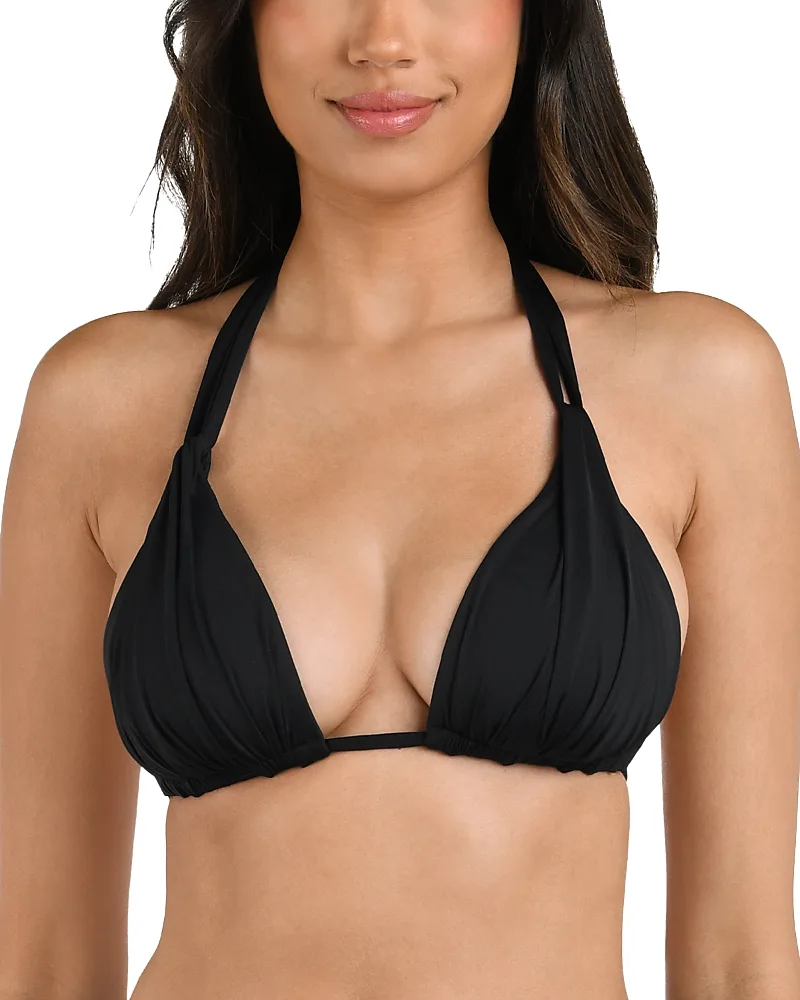 Island Gathered Halter Bikini Top