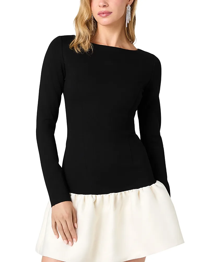Cleo Ponte Combo Mini Dress by French Connection