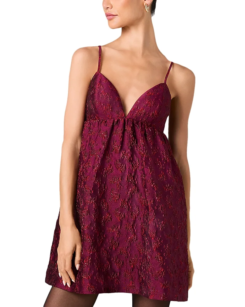 Anaya Floral Jacquard Mini Dress by French Connection