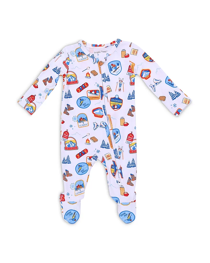 Vintage Ski Patches Footie by Angel Dear