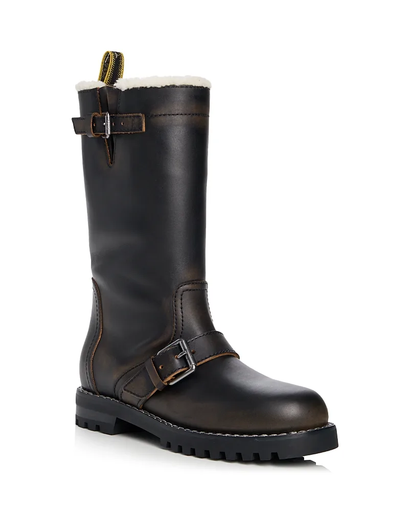 Commando Shearling Lined Combat Boots by FENDI
