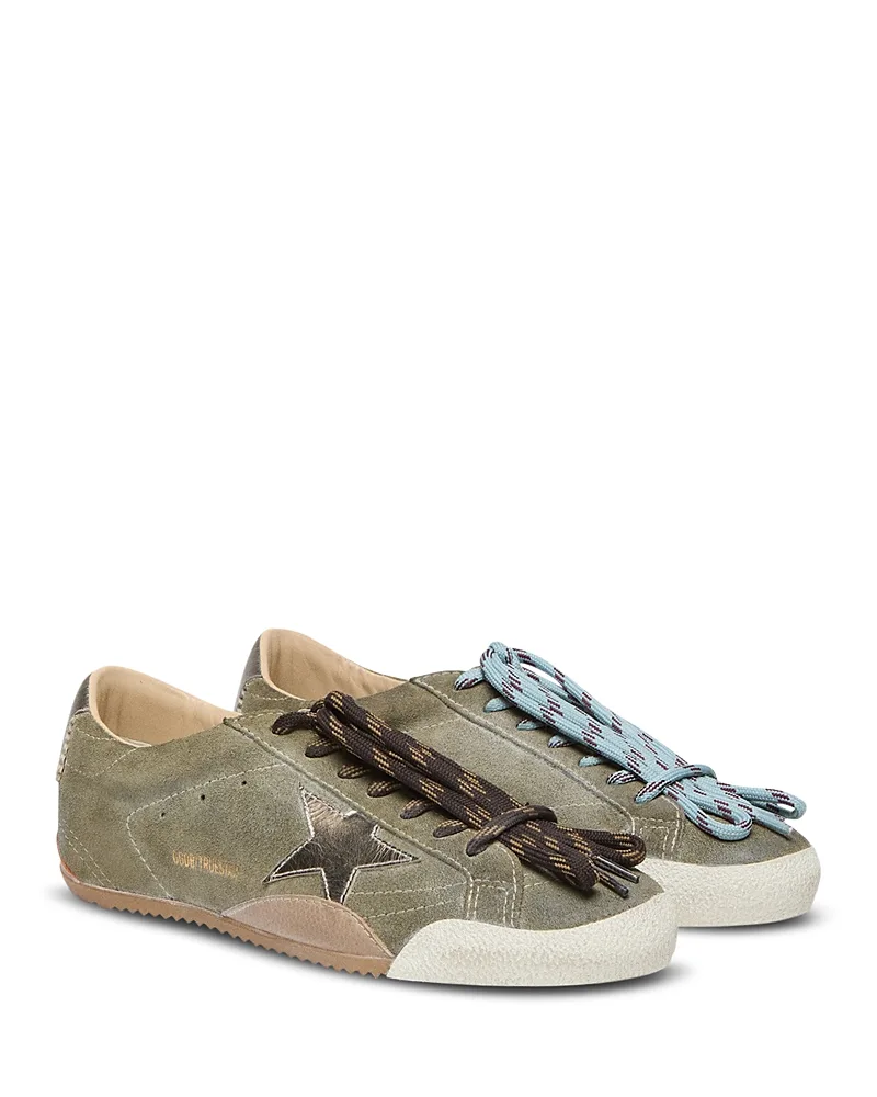 True Star Suede & Leather Low Top Sneakers by Golden Goose
