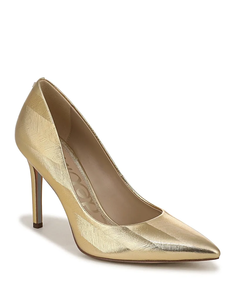 Hazel Pointed Toe Leather Pumps