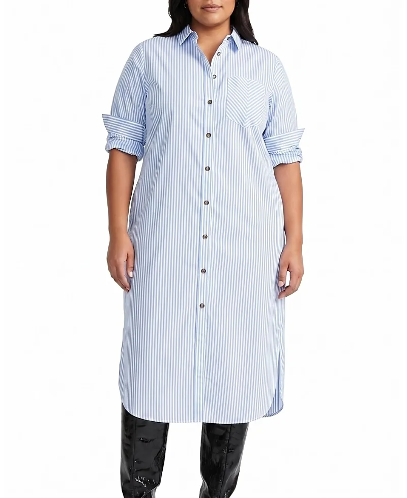 Odeon Stretch Poplin Shirtdress
