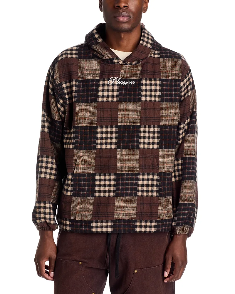 Madras Patchwork Oversized Hoodie by Pleasures
