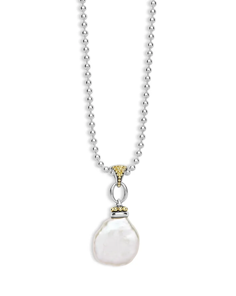 18K Yellow Gold & Sterling Silver Signature Caviar Cultured Freshwater Pearl Pendant Necklace, 16-18" by Lagos