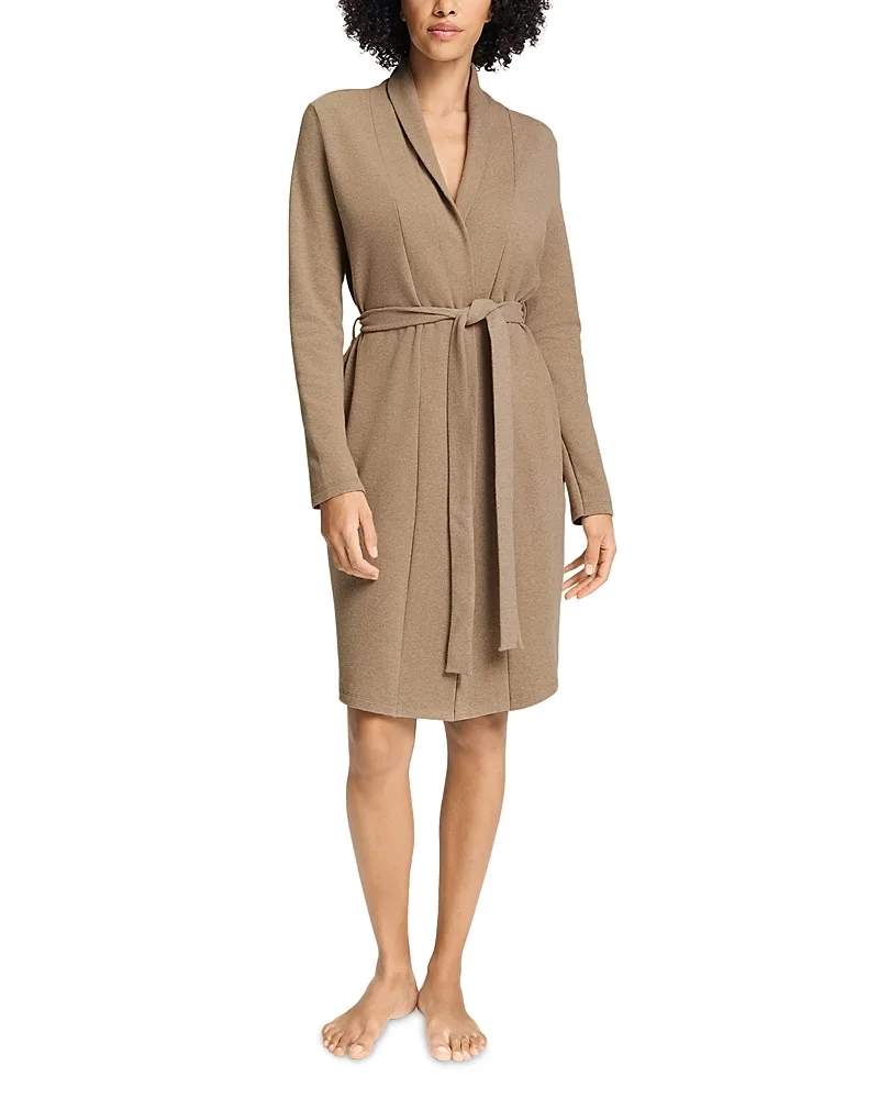 Cotton Blend Knit Robe by Hanro