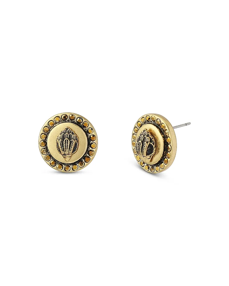 London Mansion Signature Eagle Disc Stud Earrings by Kurt Geiger