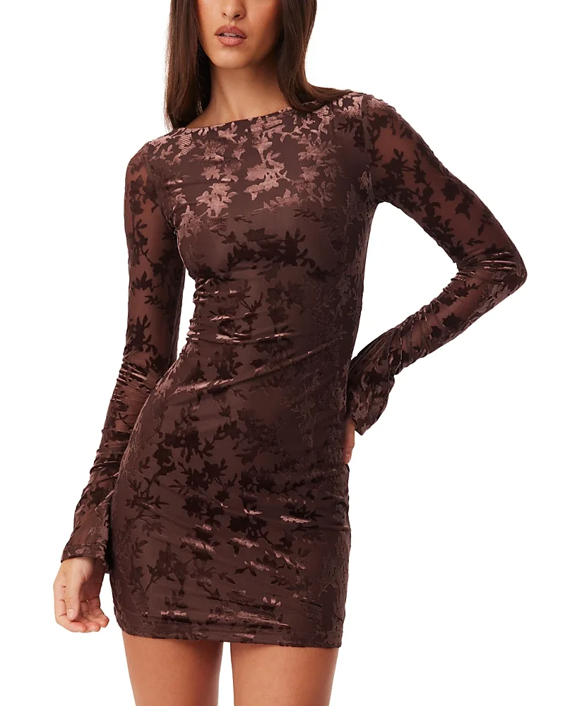 Velera High Boat Neck Mini Dress by Sndys