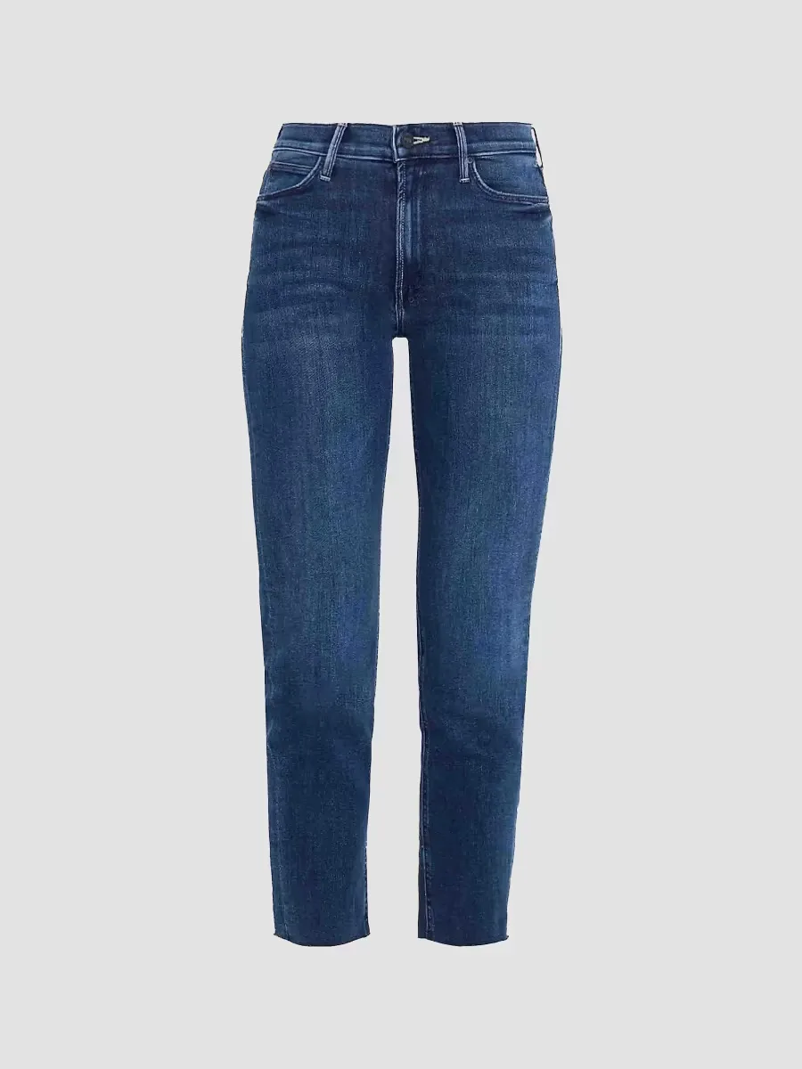 The Dazzler Mid-Rise Stretch Ankle Fray Jeans