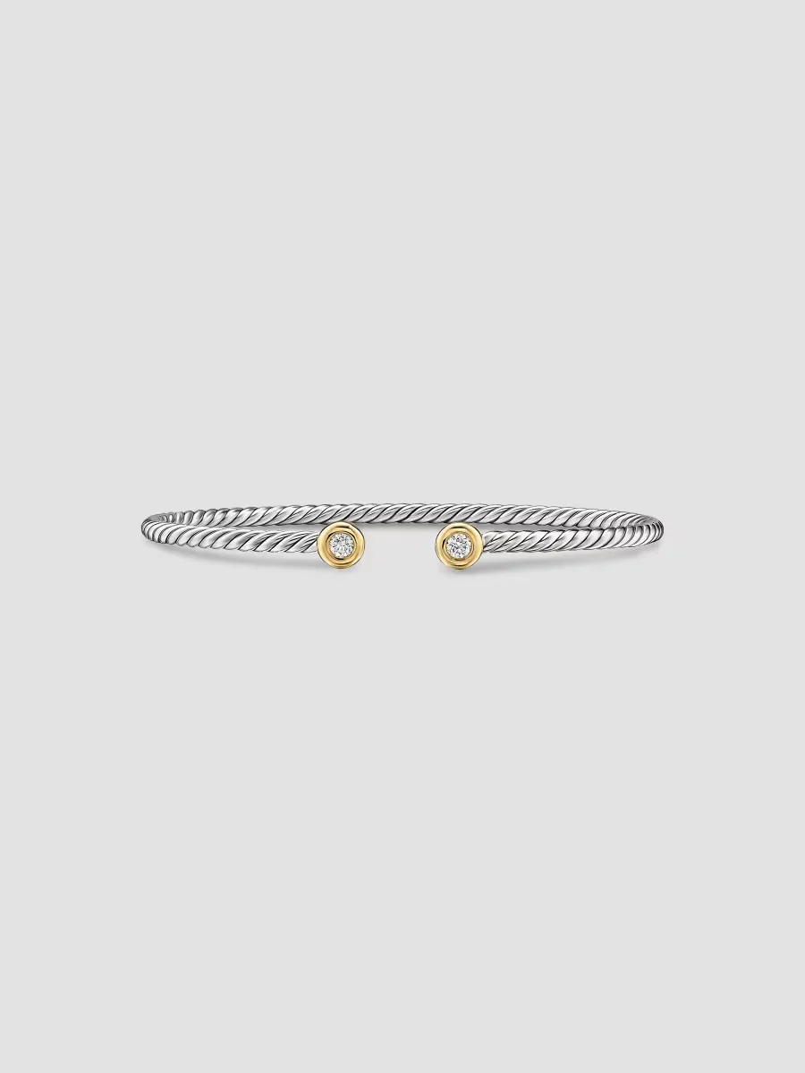 Micro Cable Flex Round Bracelet in Sterling Silver by David Yurman