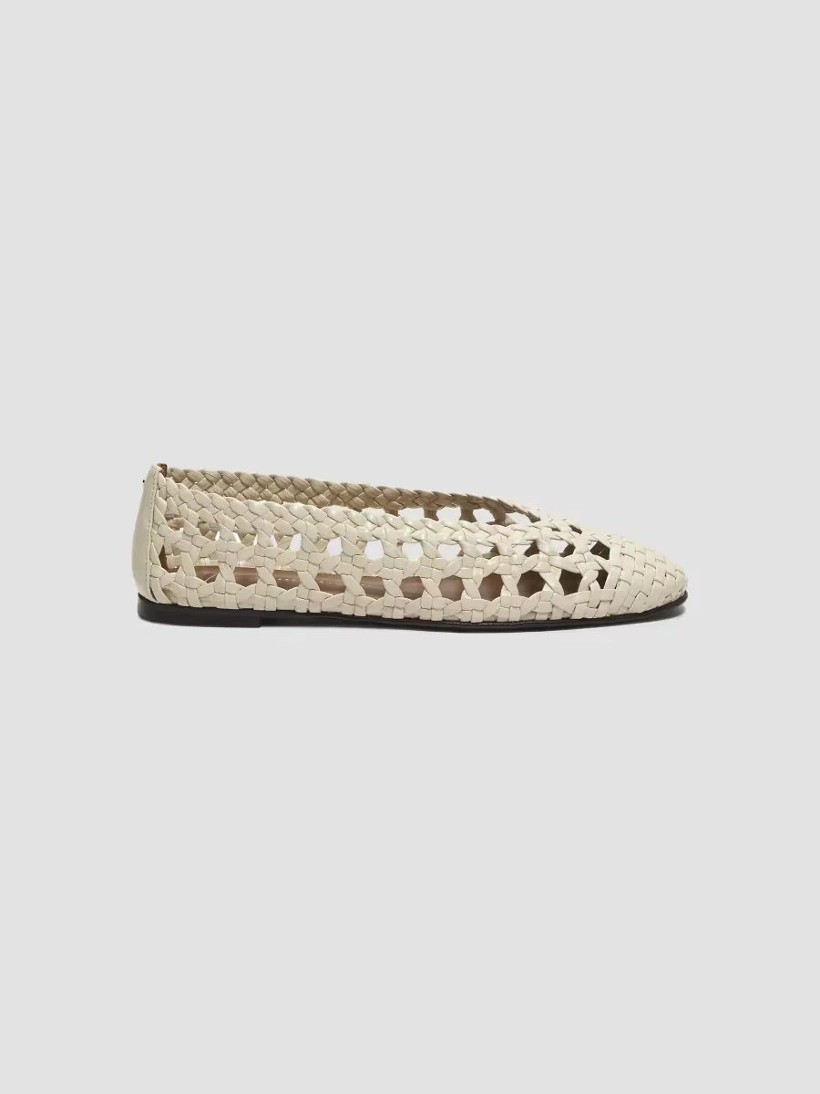 Woven Leather Ballet Flats by Giuseppe Zanotti