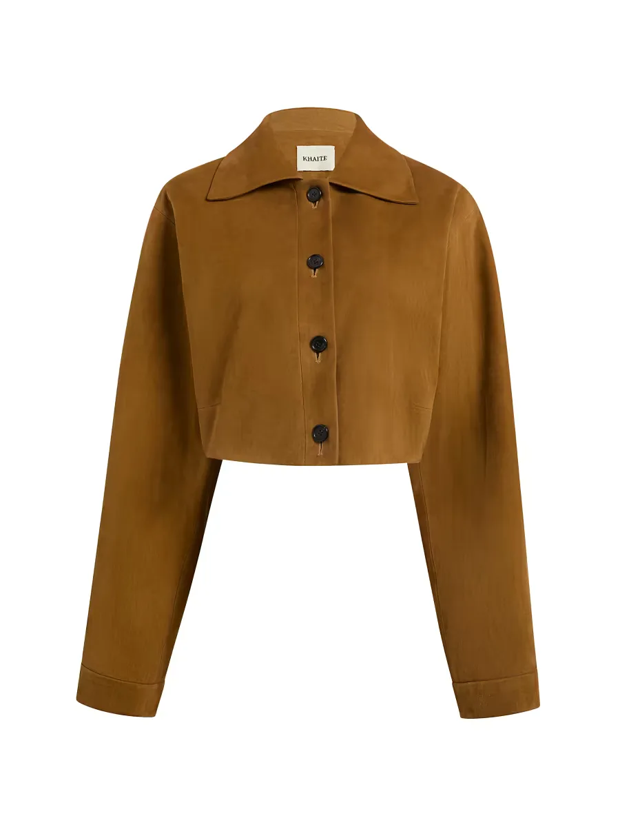 Sue Suede Crop Jacket by Khaite