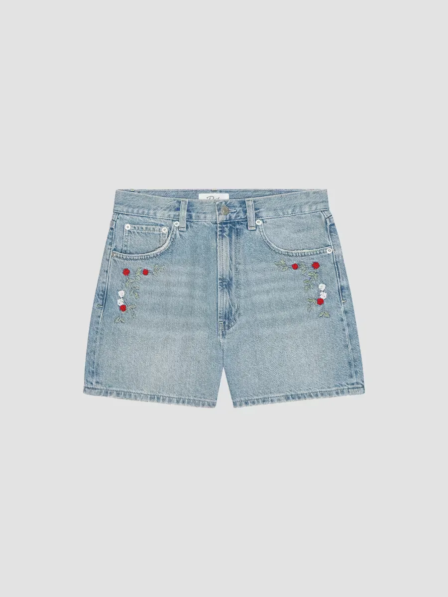Rancho High-Rise Denim Shorts by Rails