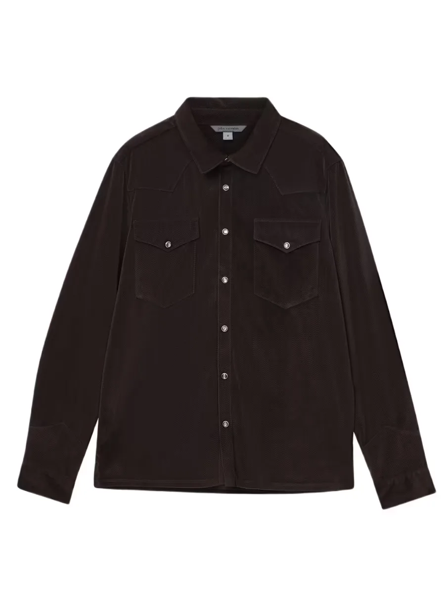 Andres Western Herringbone Shirt by John Varvatos
