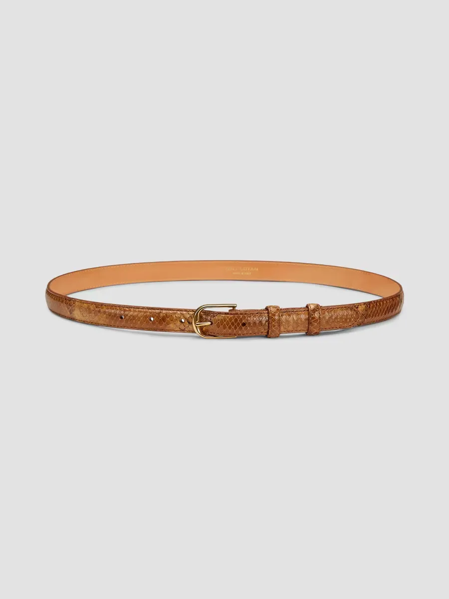 Jane Snake-Embossed Leather Belt by Nili Lotan