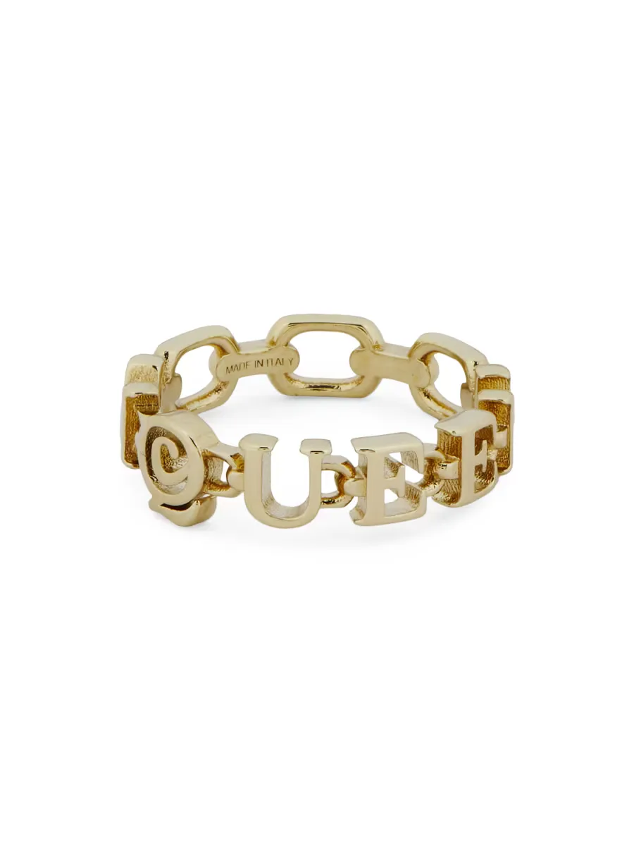Goldtone McQueen Ring by McQueen