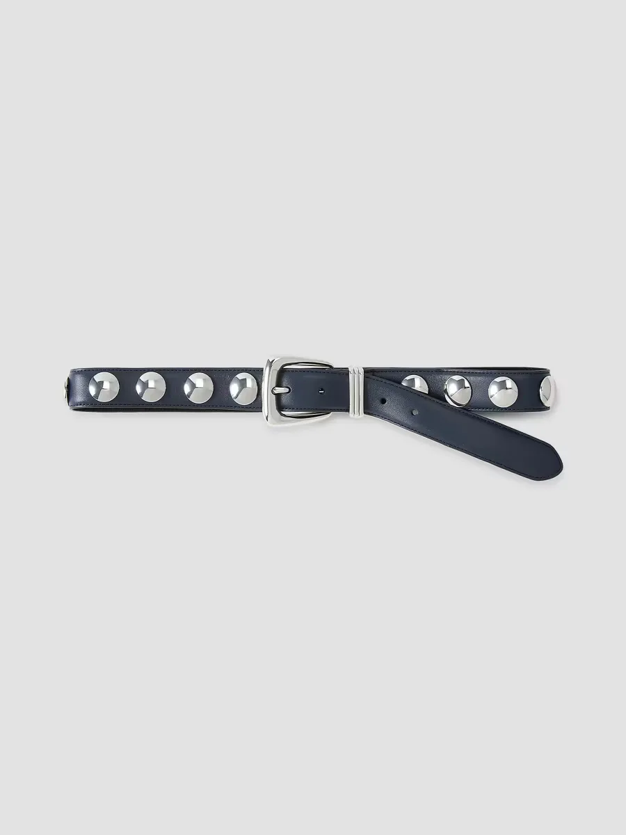 Arch Studded Leather Belt by Veronica Beard