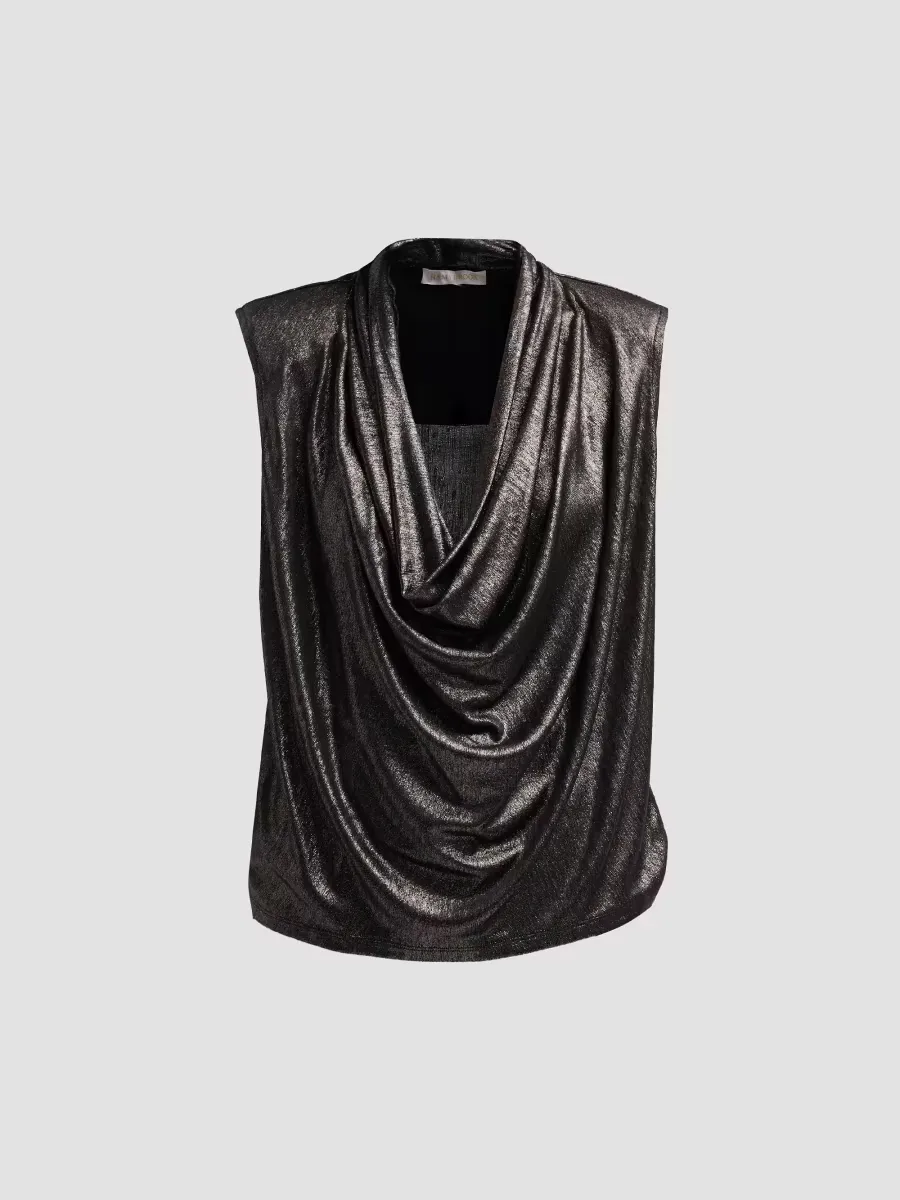 Camila Metallic Drape Top by Ramy Brook