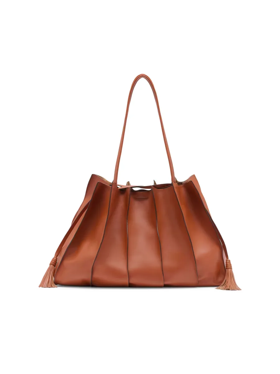 Adria Leather Tote Bag by Ulla Johnson