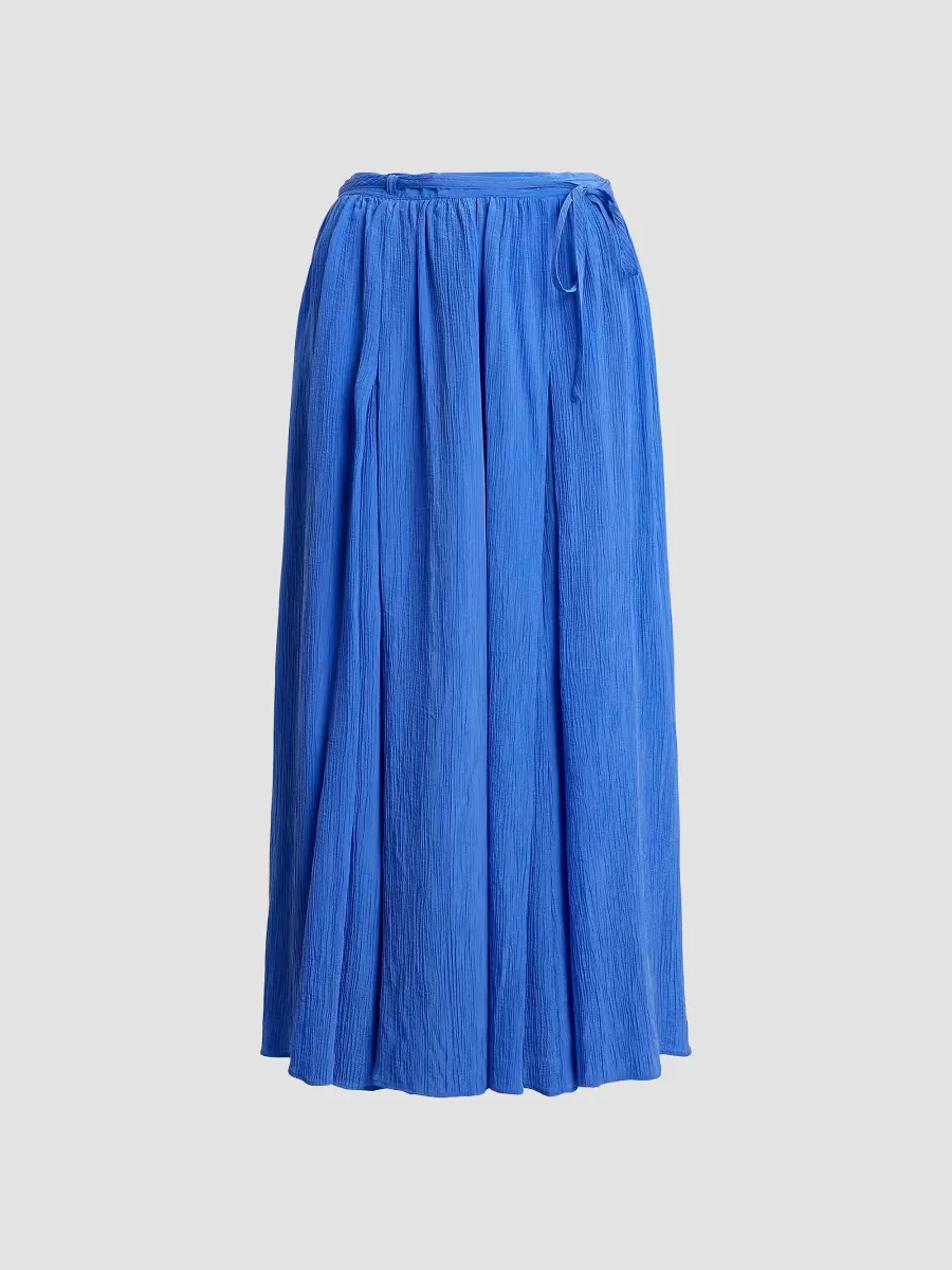 Drawstring Midi-Skirt