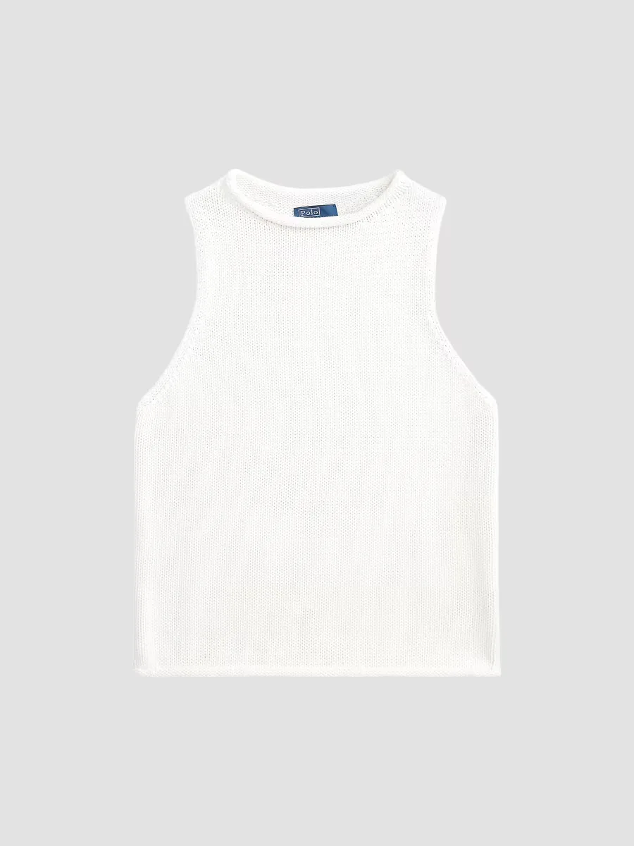 Sleeveless Linen-Blend Sweater Tank by Polo Ralph Lauren